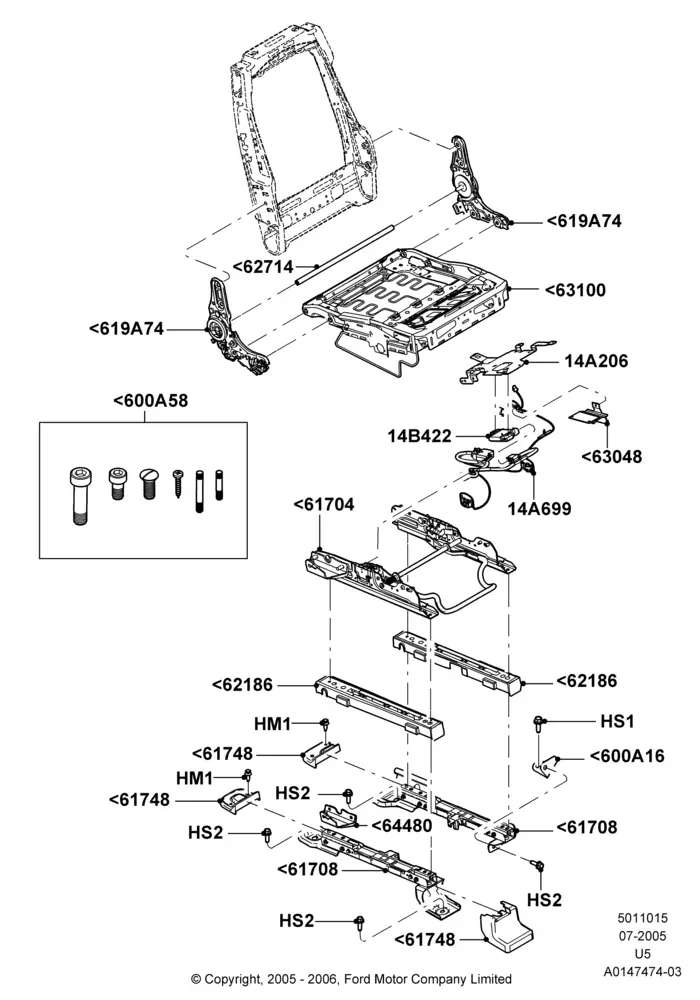 Front Seat Base diagram