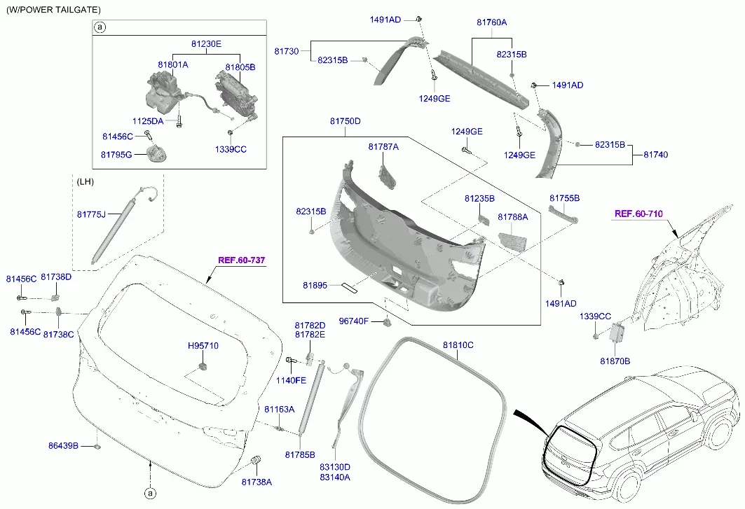 Tailgate Trim diagram