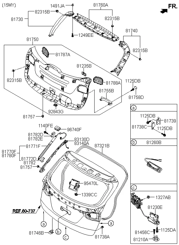 Tailgate Trim diagram