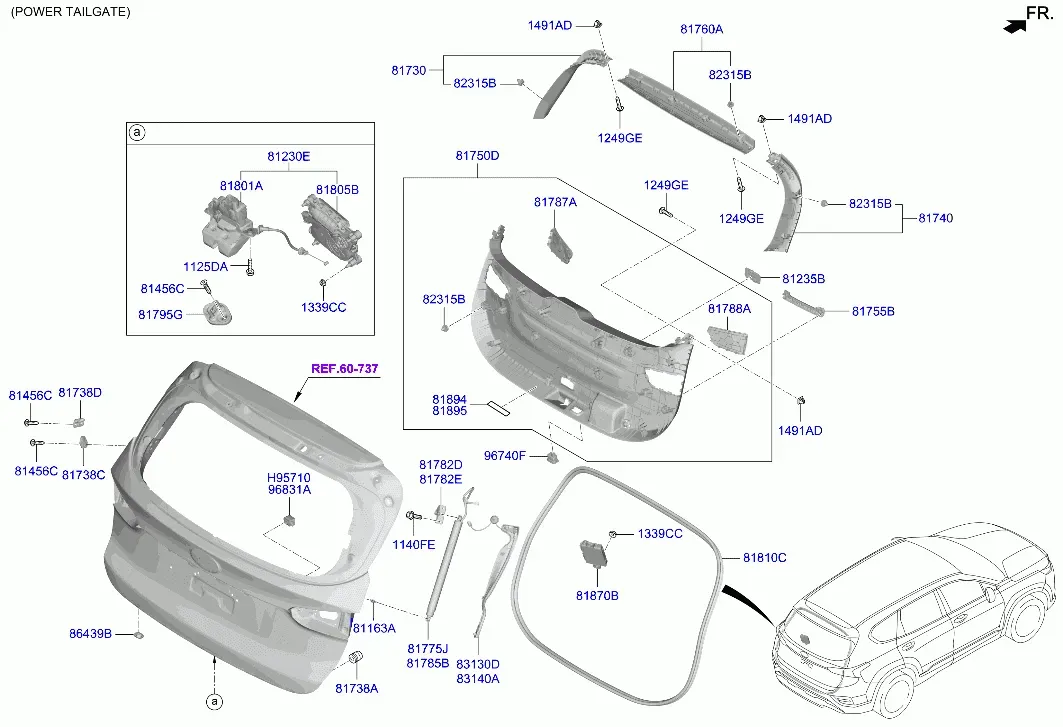 Tailgate Trim diagram