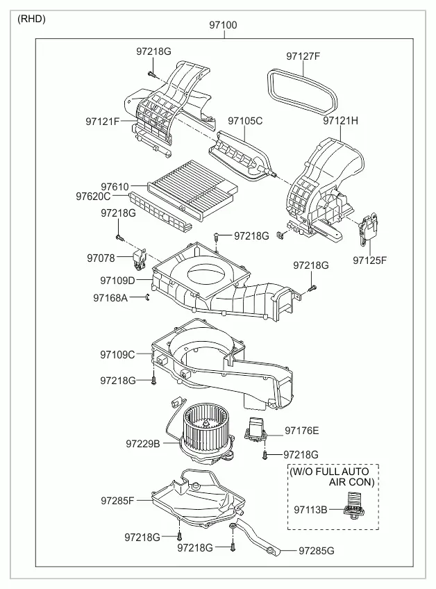 Heater and Blower diagram