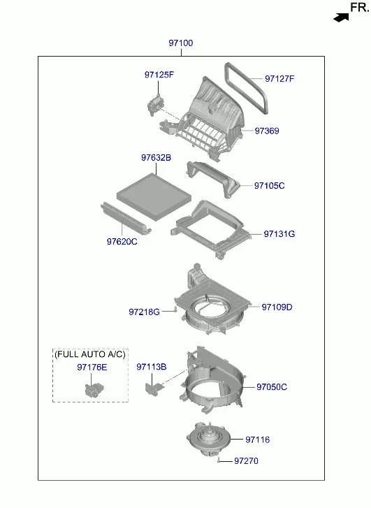 Отопитель и вентилятор diagram
