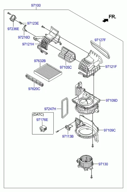 Heater and Blower diagram