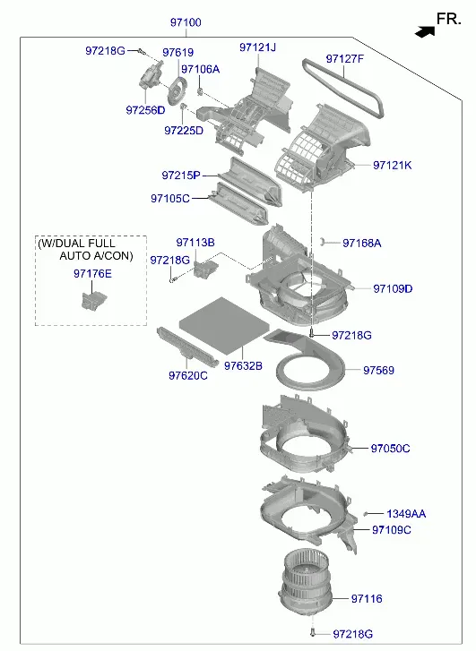 Heater and Blower diagram