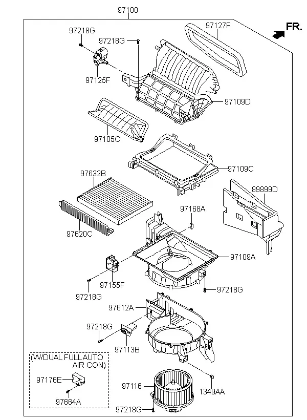 Heater and Blower diagram