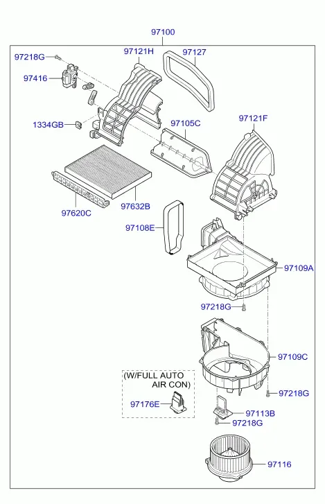 Heater and Blower diagram