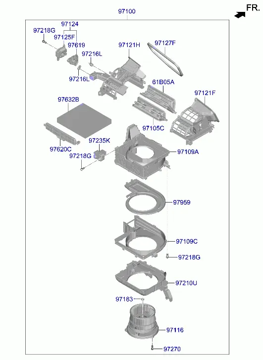 Heater and Blower diagram