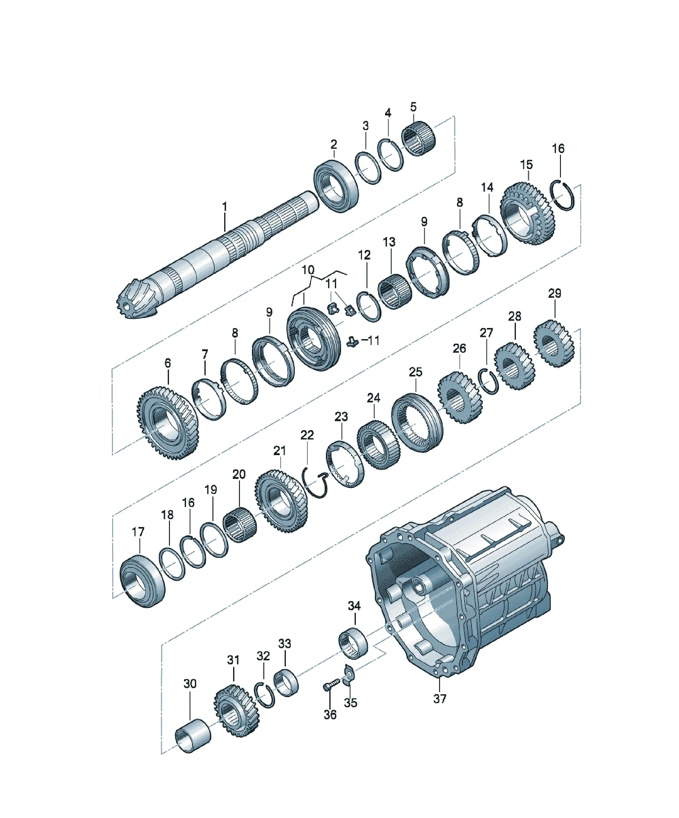 Transmission output shaft diagram