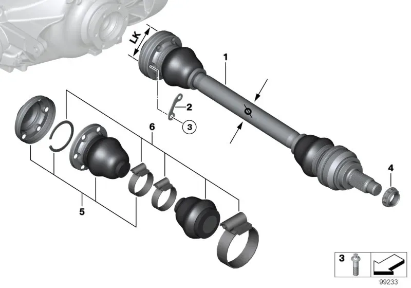 Output shaft diagram