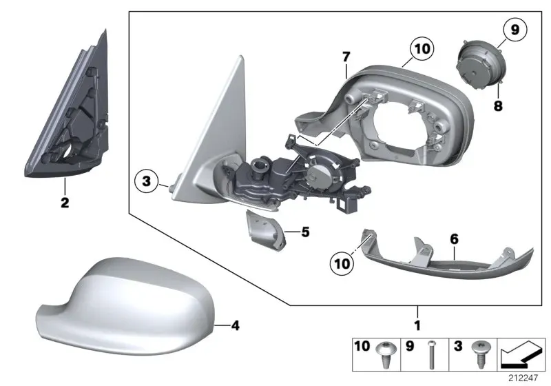 Outside mirror diagram