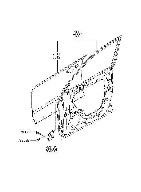 Front Door Panel diagram