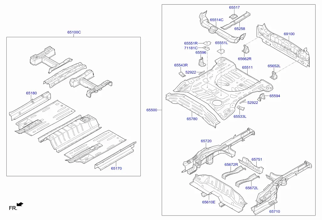 Панель пола diagram
