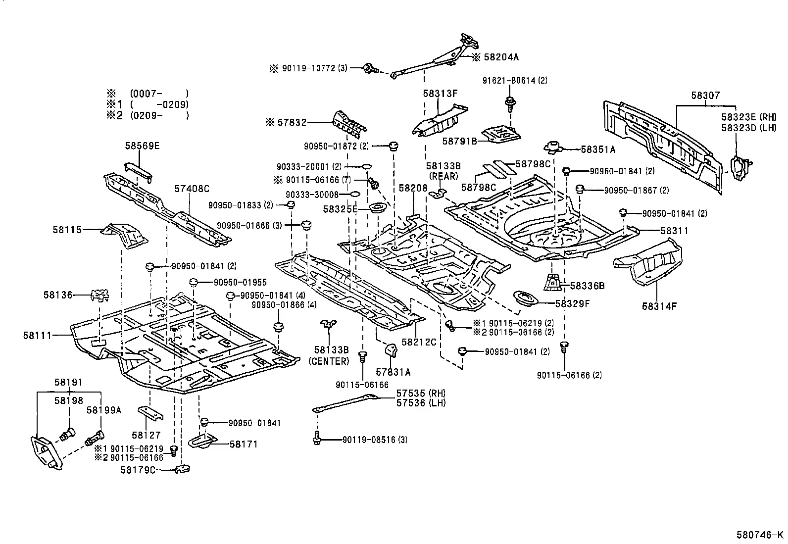 Floor Pan and Lower Back Panel diagram
