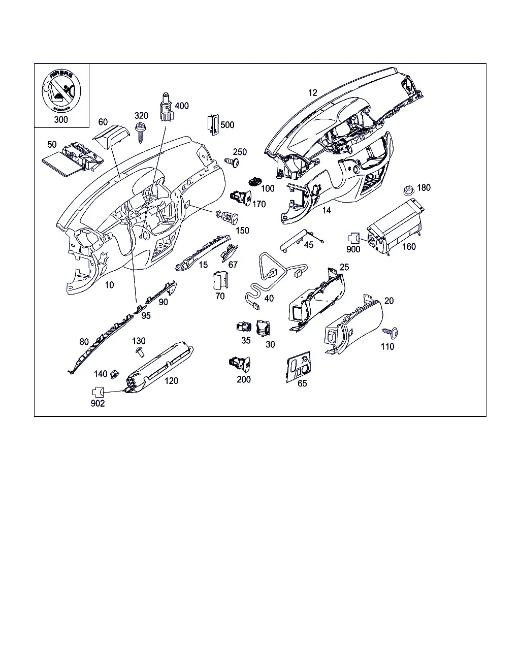 Dashboard and Glove Box diagram