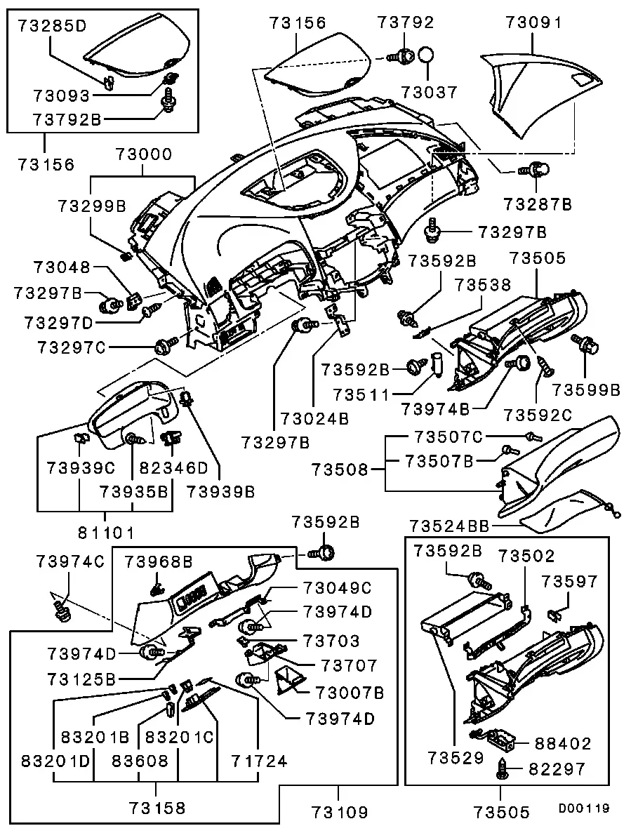 Instrument Panel and Interior Trim diagram