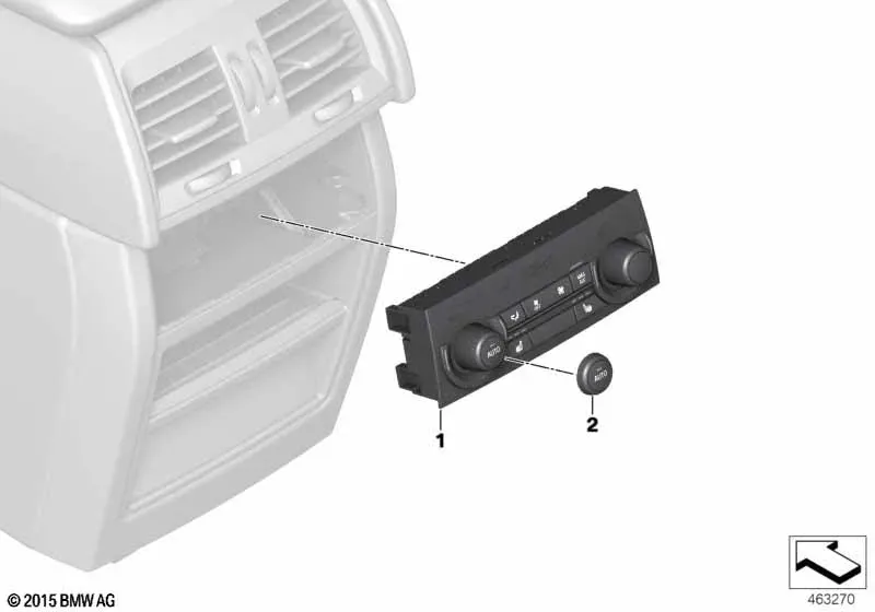 Rear Climate Control Panel diagram