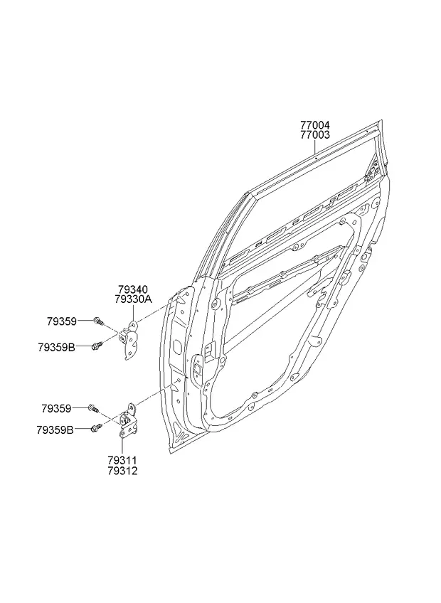 Панель задней двери diagram