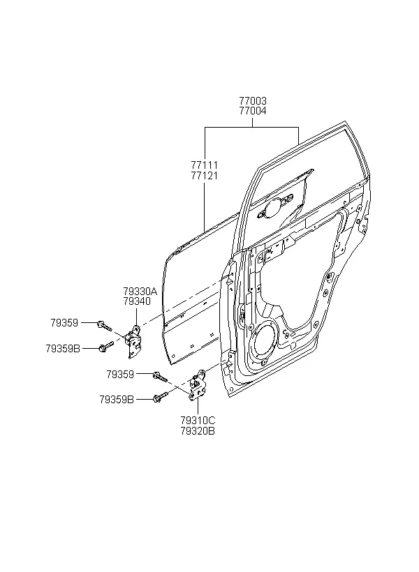 Rear Door Panel diagram