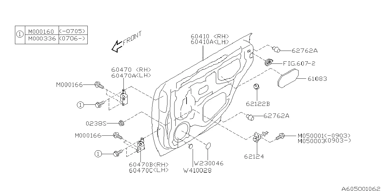 Rear (Sliding) Door Panels and Hinges diagram