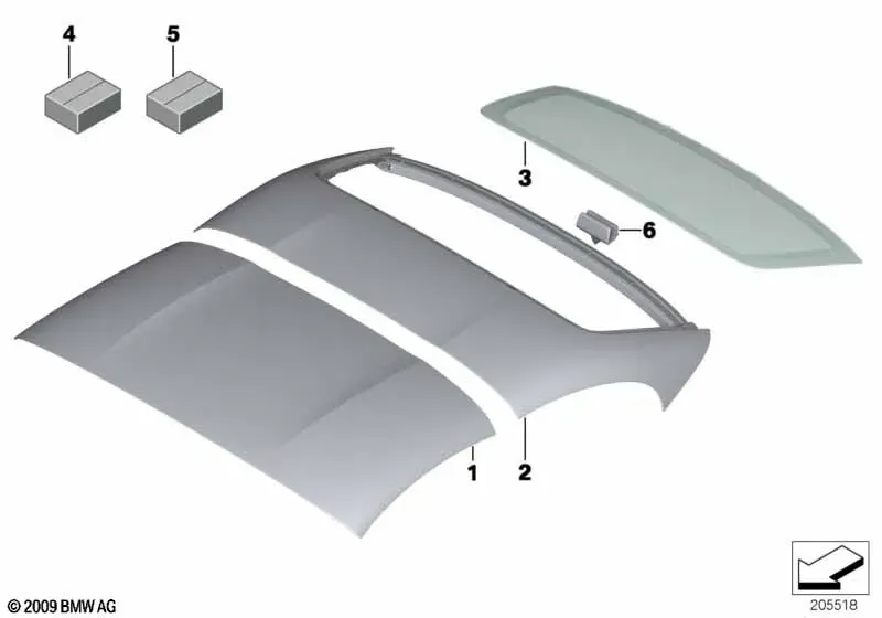 Retractable Hardtop Panels diagram