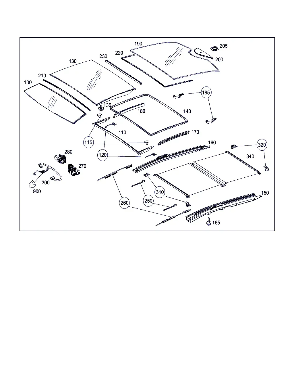 Panoramic Roof diagram
