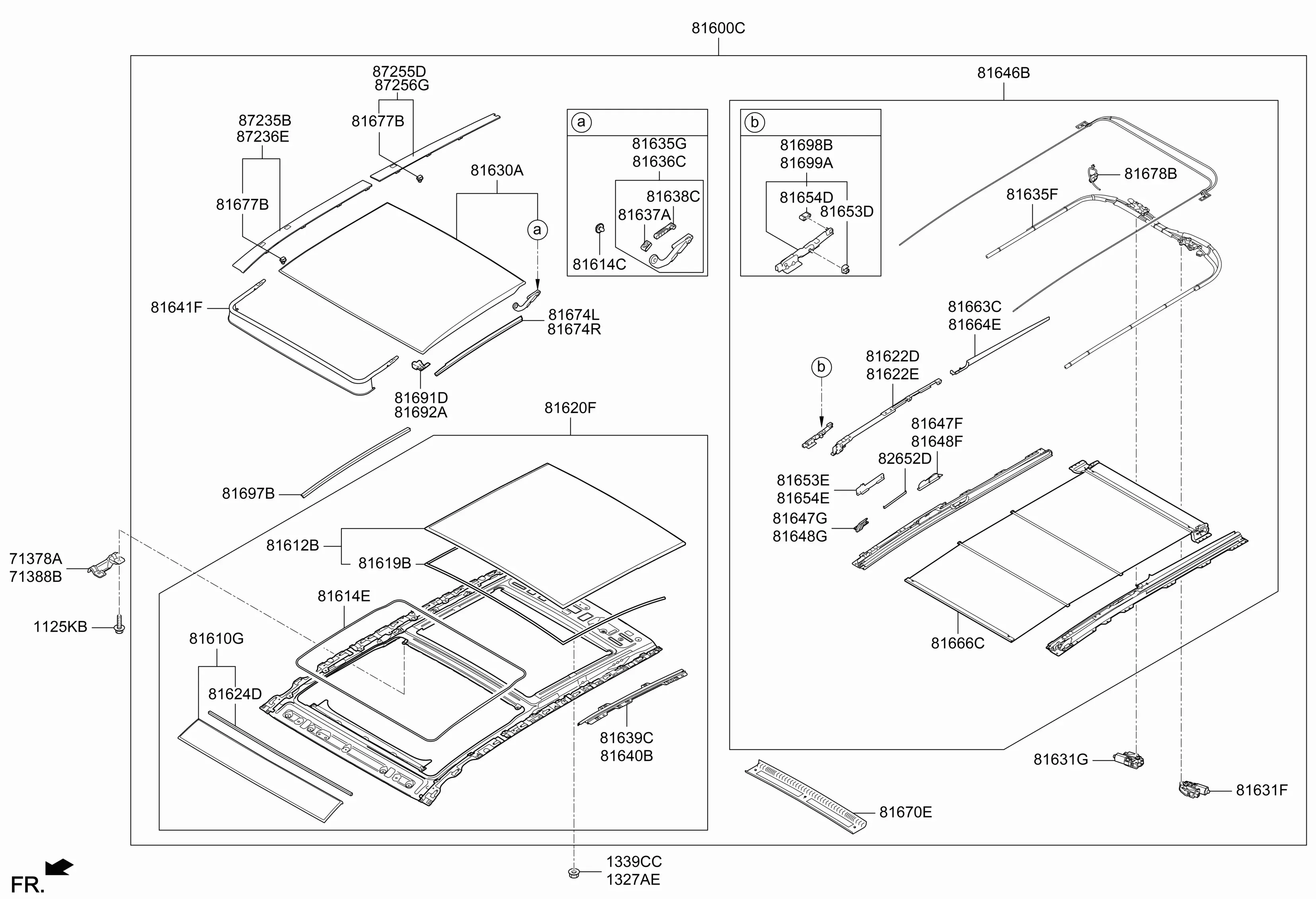 Panoramic Sunroof diagram