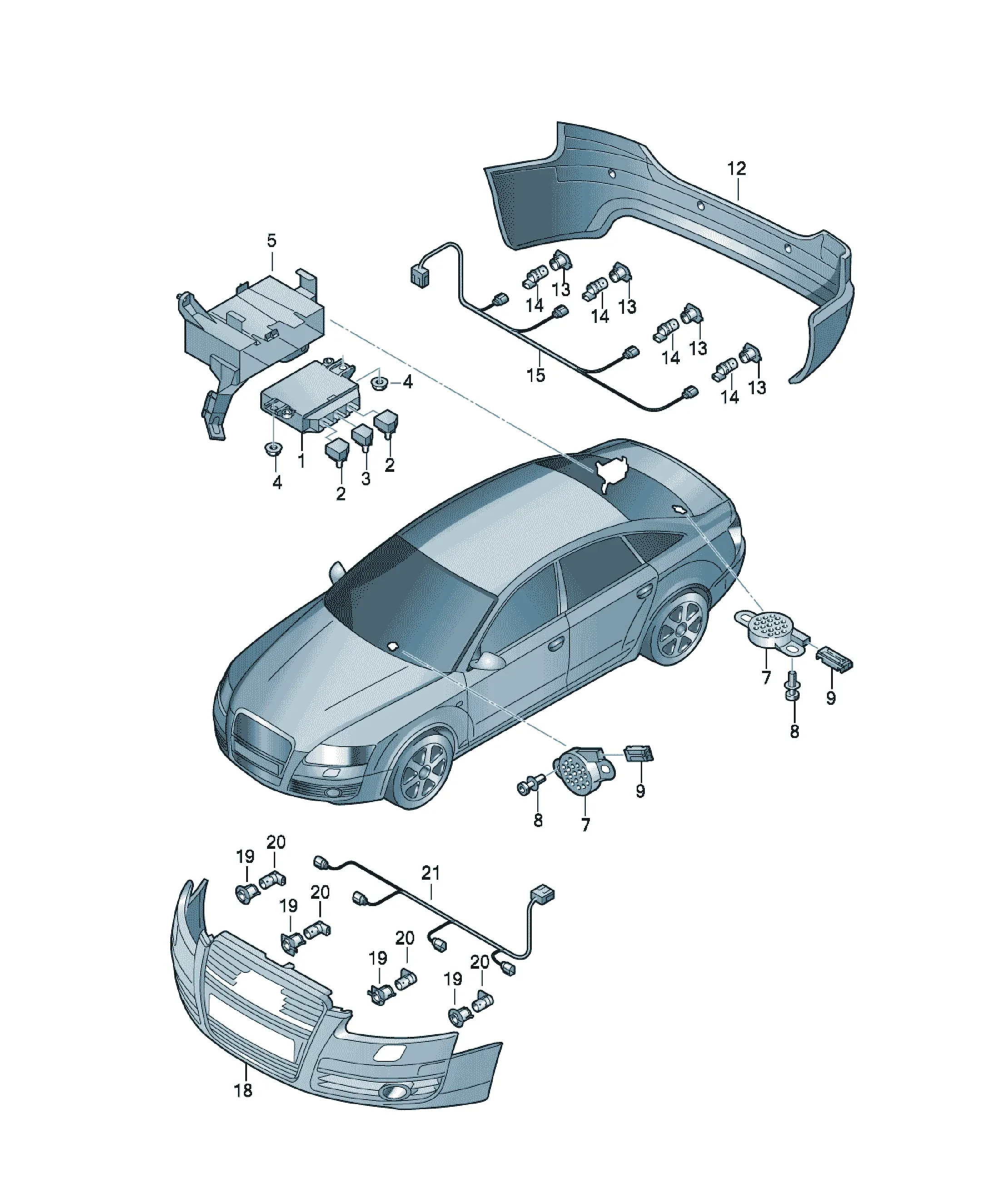 Parking distance control diagram