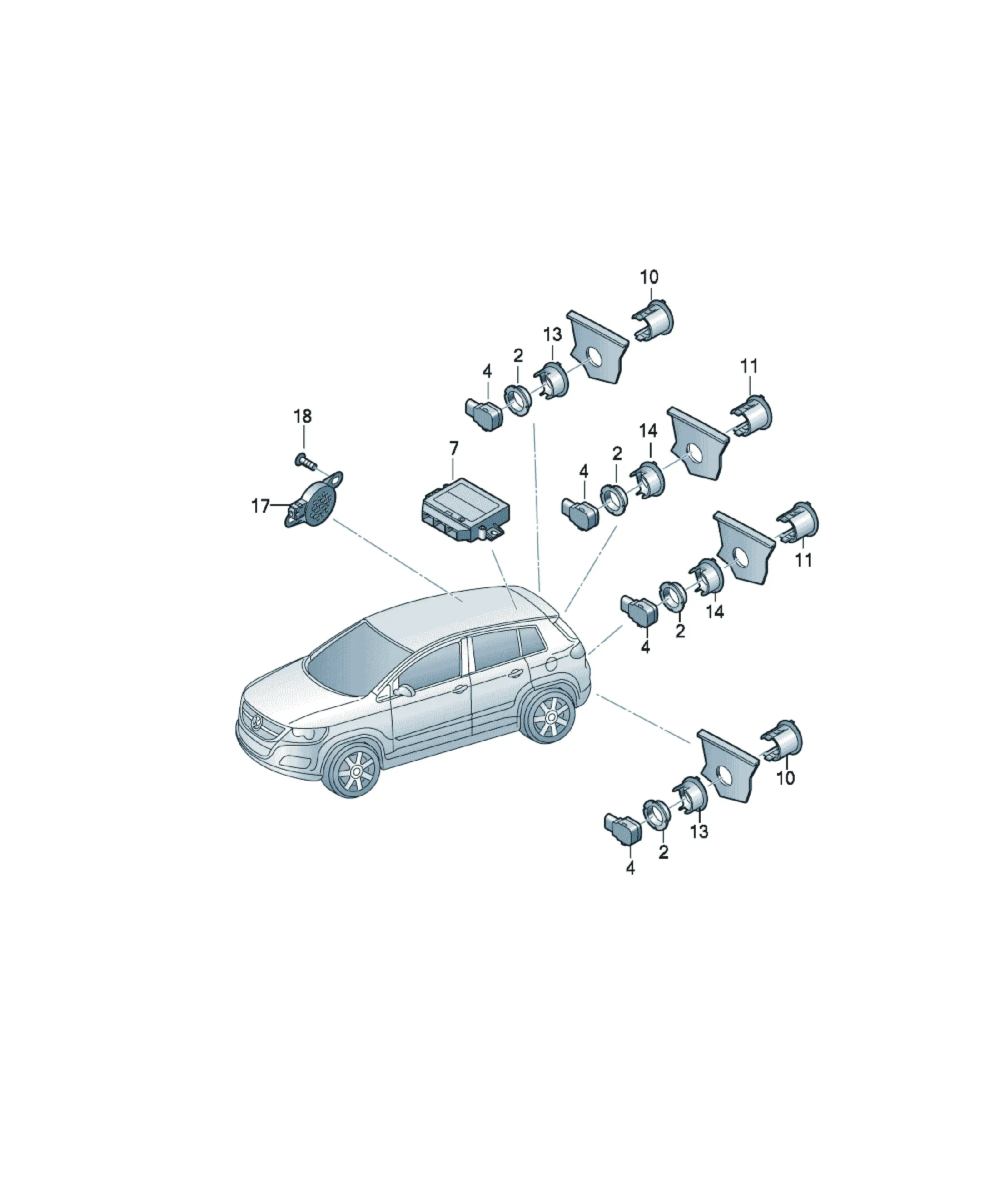 Parking distance control diagram