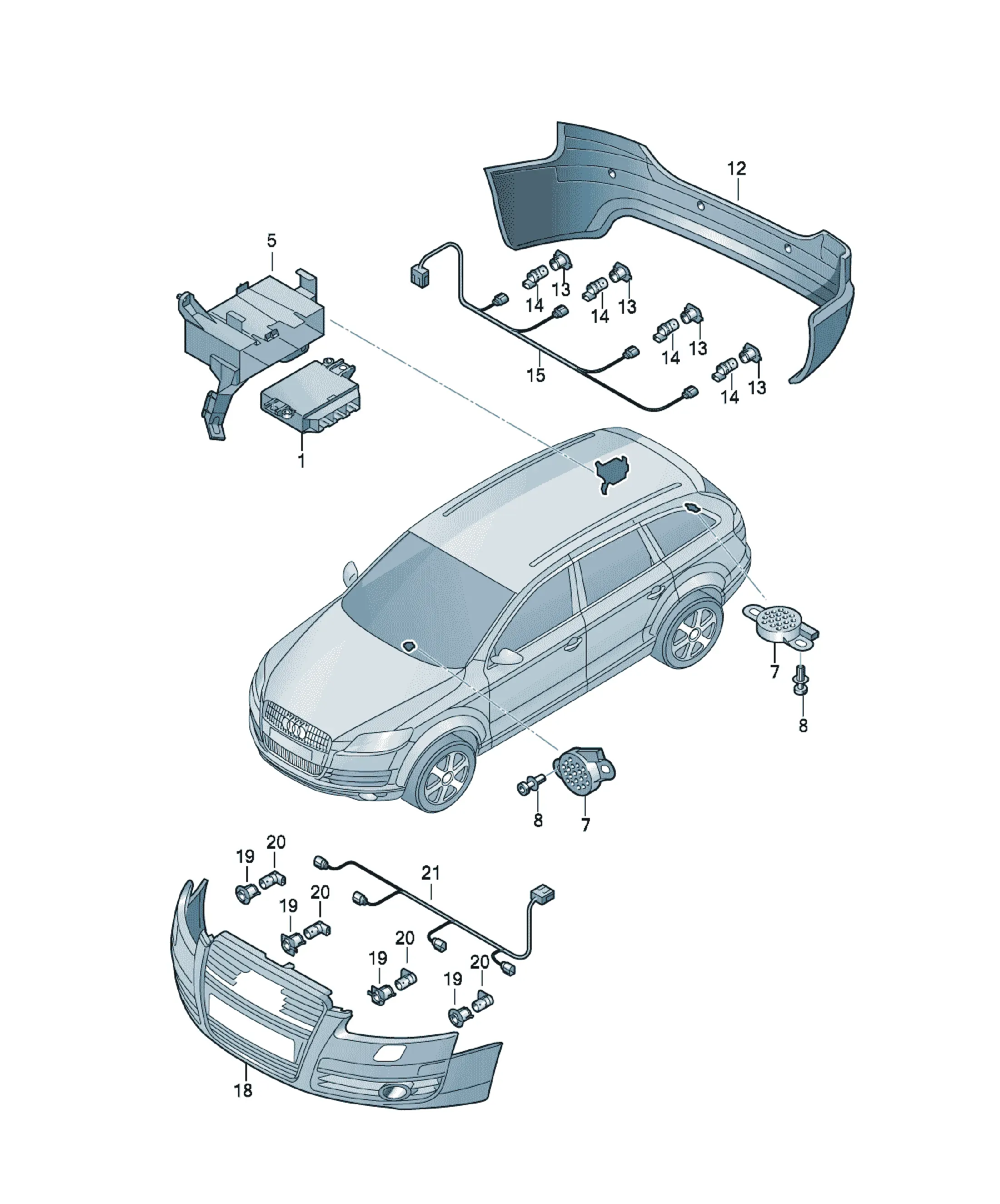 Parking distance control diagram