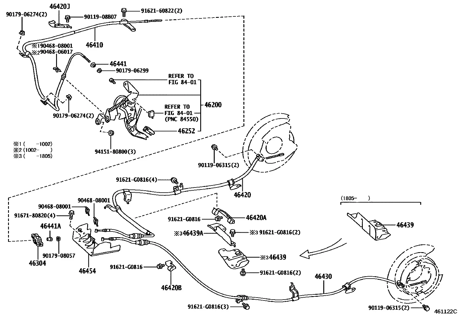 Parking brake control diagram