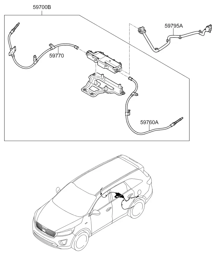 Electronic parking brake diagram