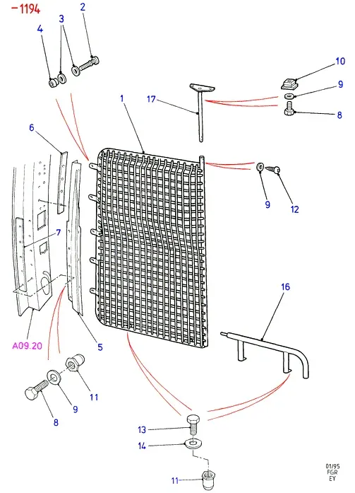 Cargo partition diagram