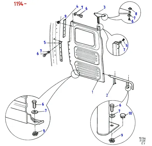 Cargo partition diagram