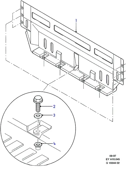 Rear body panel diagram