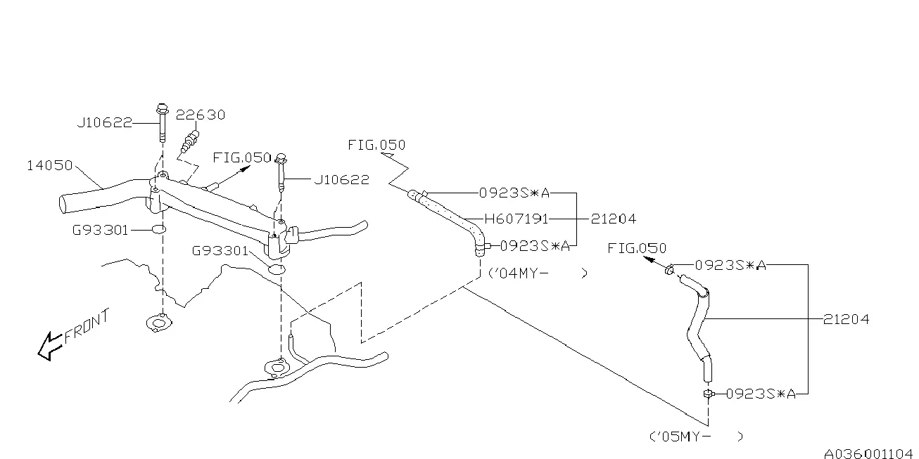 Engine Cooling Water Pipe diagram
