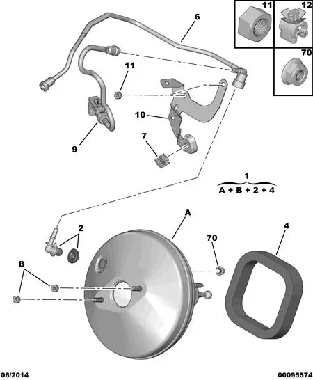 Brake Booster Vacuum Hose diagram