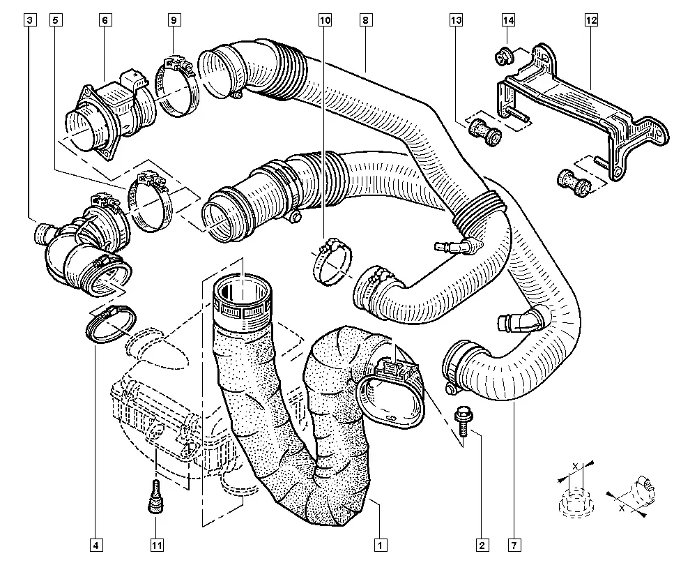 Air Filter Duct diagram