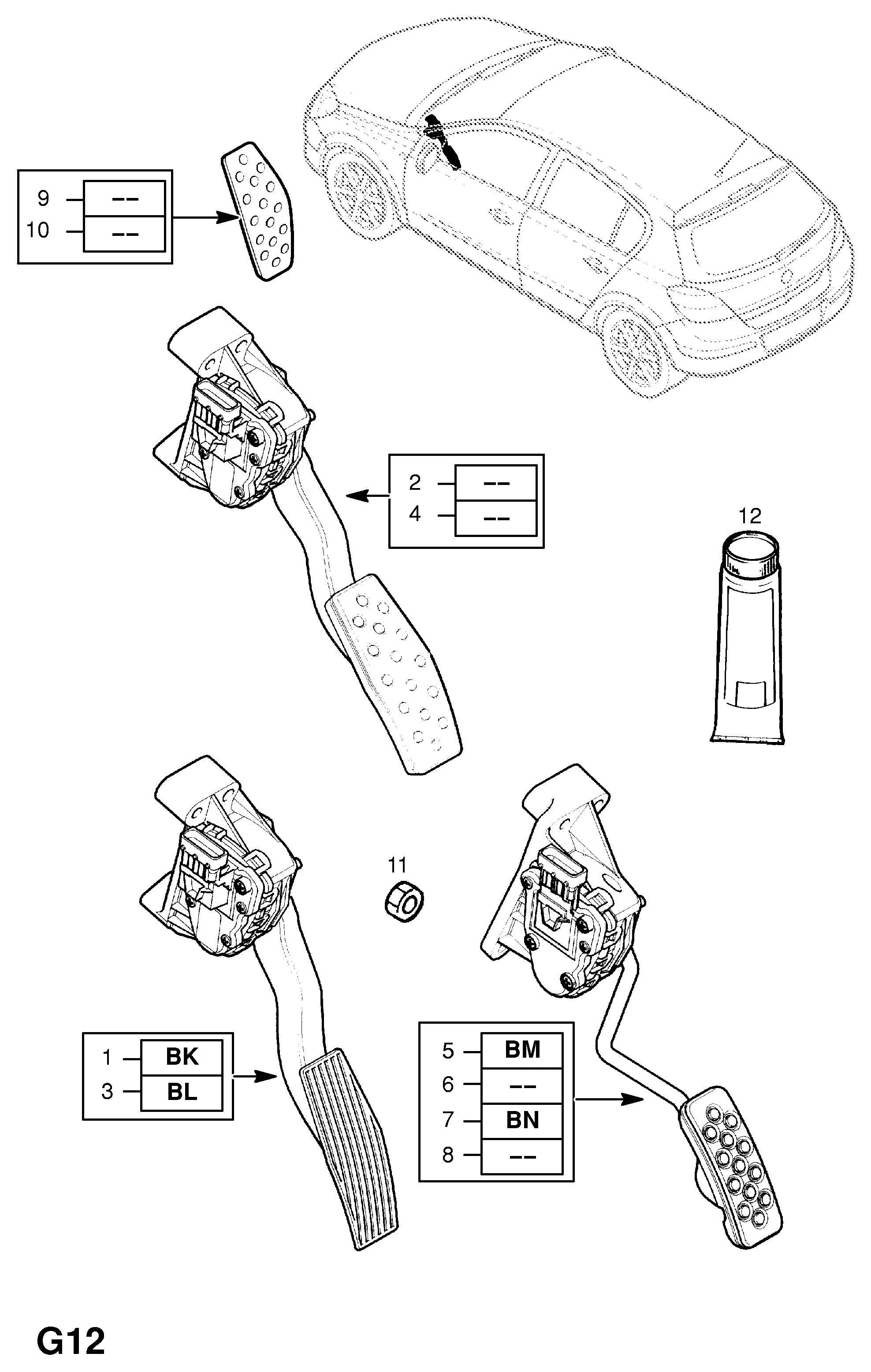 Педаль акселератора diagram
