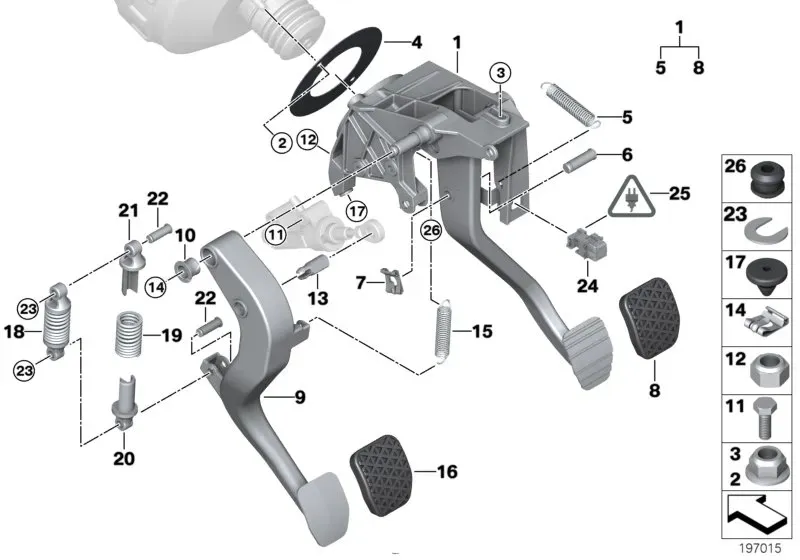 Pedal assembly diagram
