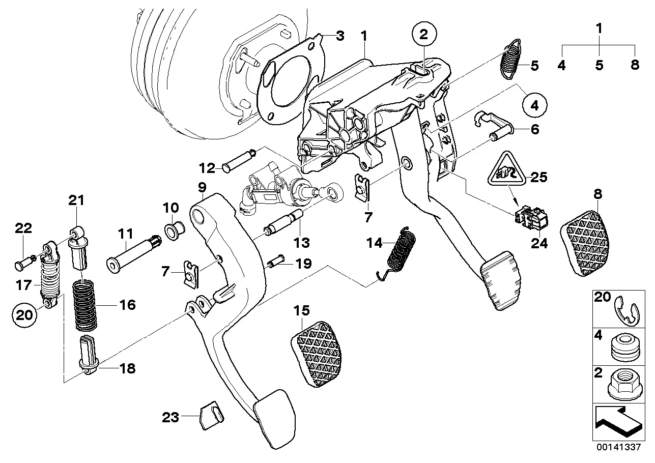 Pedal assembly diagram