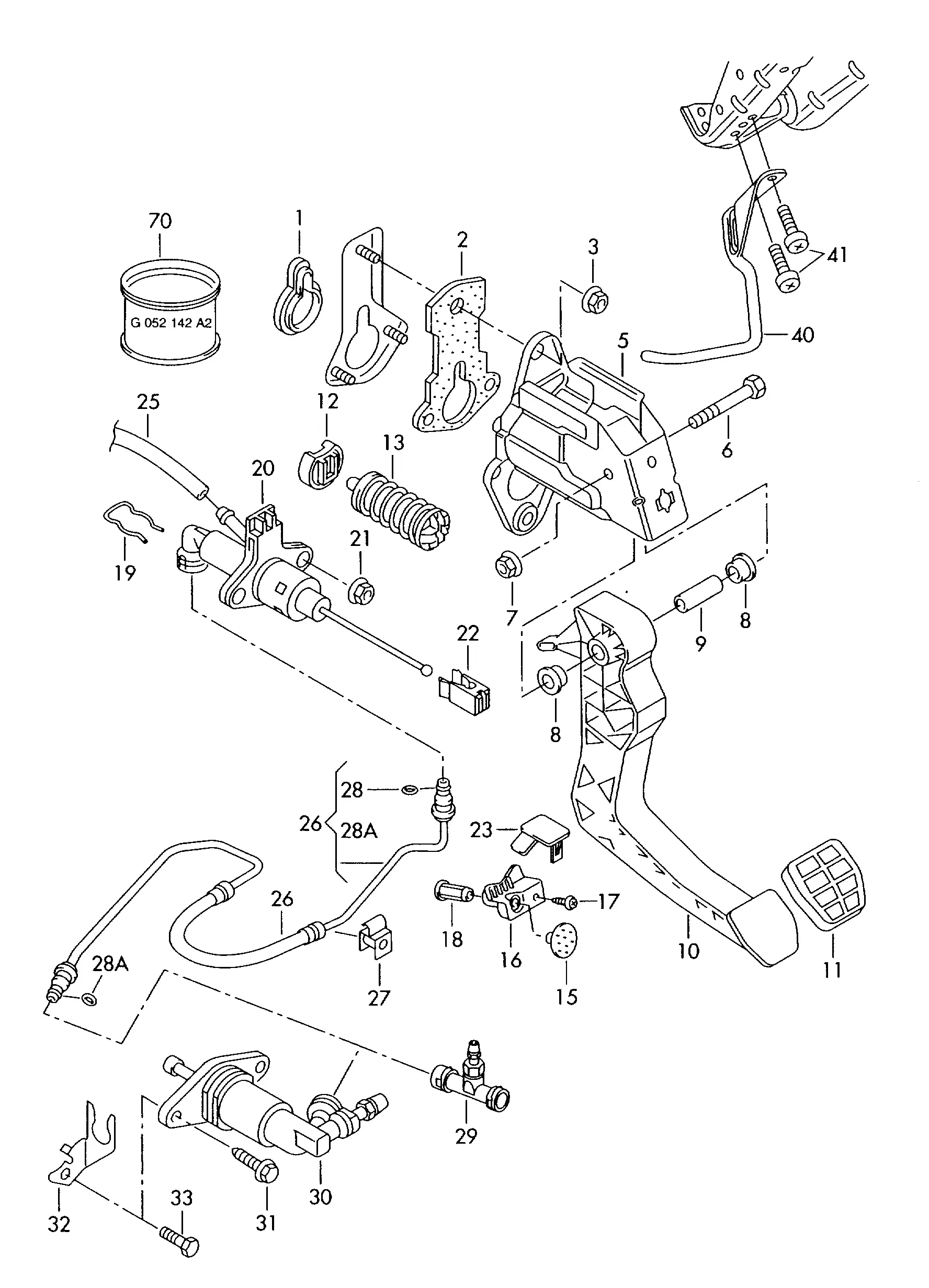 Clutch Pedal Assembly diagram