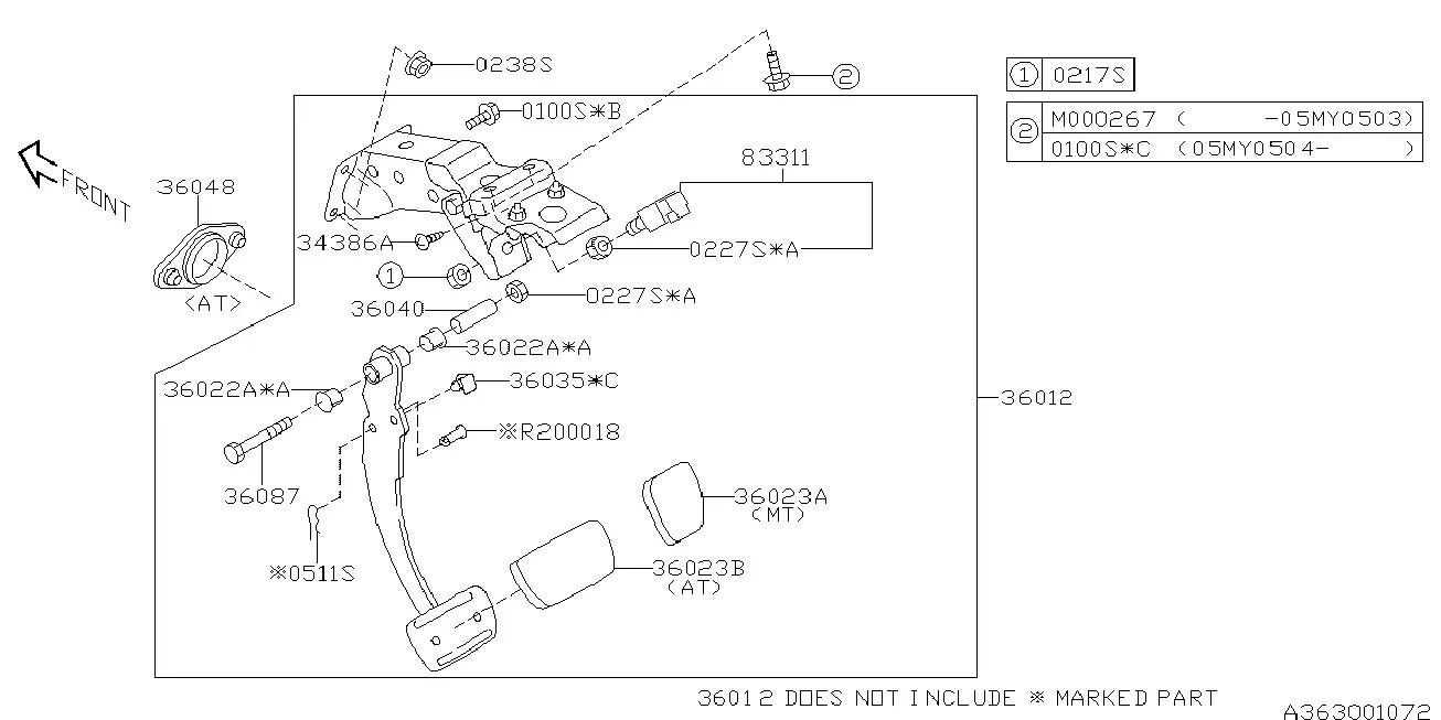 Brake Pedal diagram