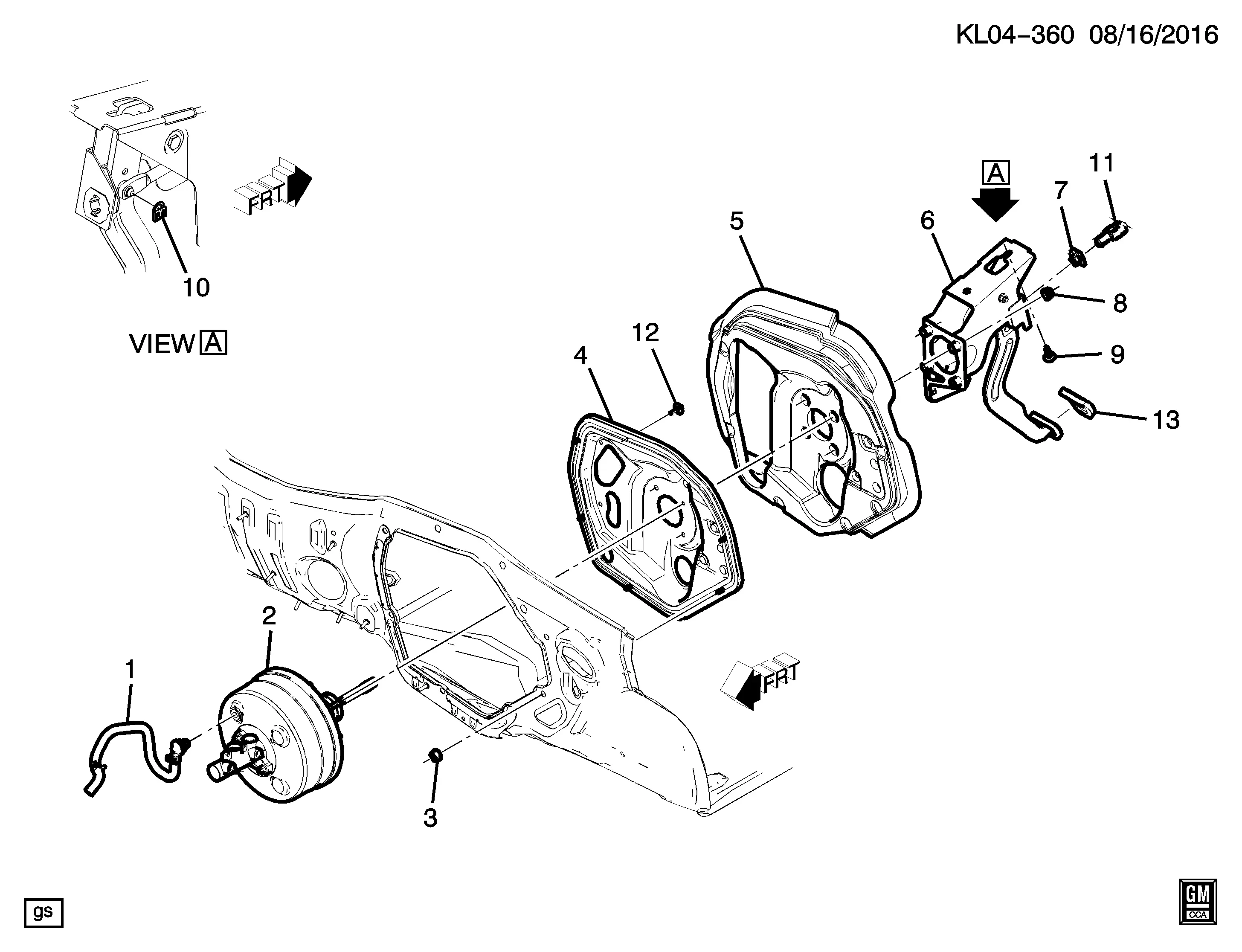 Brake Pedal and Master Cylinder diagram
