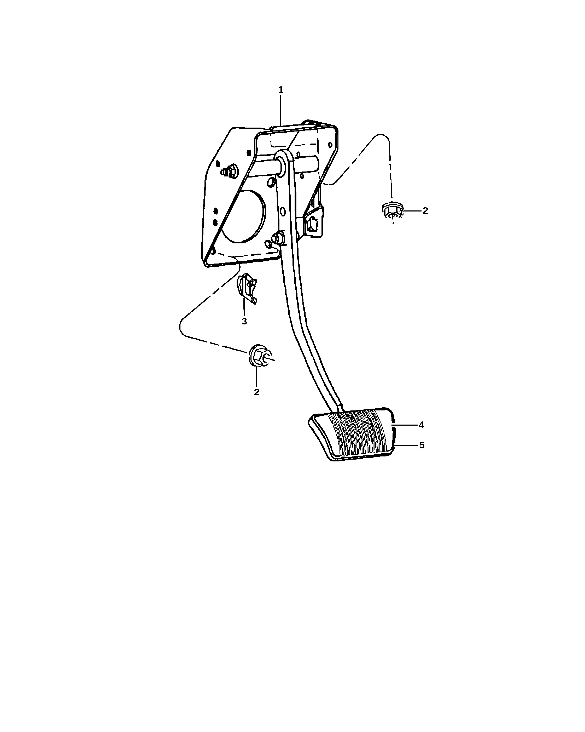 Non-Adjustable Brake Pedal diagram