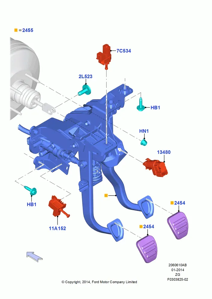 Brake And Clutch Pedals diagram
