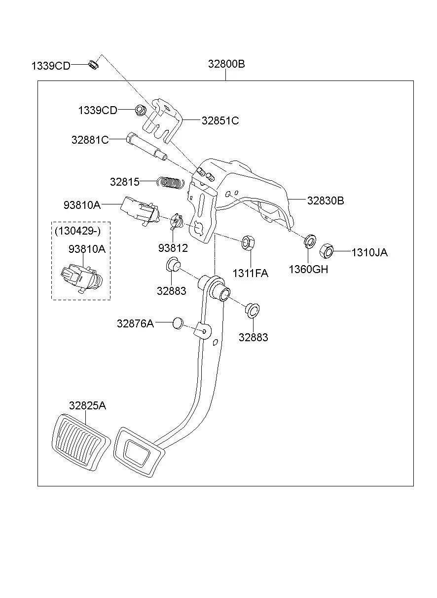 Brake and Clutch Pedals diagram