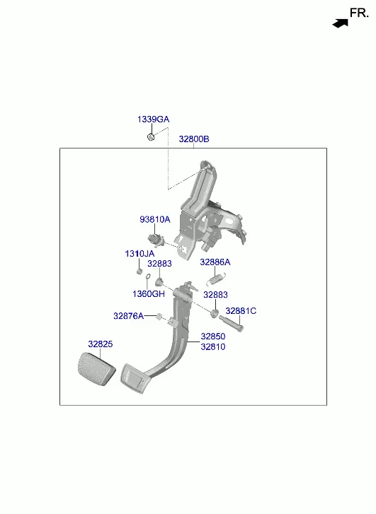 Brake and Clutch Pedals diagram