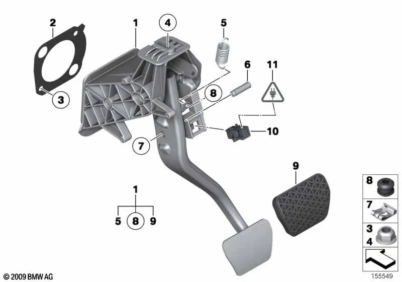 Педальный механизм АКПП diagram