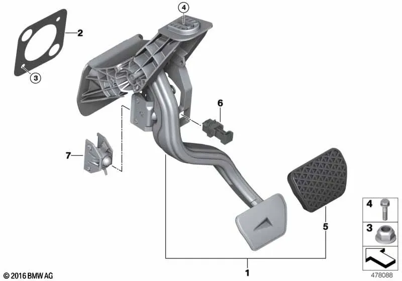 Automatic Transmission Pedal Assembly diagram