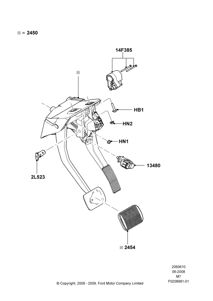 Brake Pedal Assembly diagram